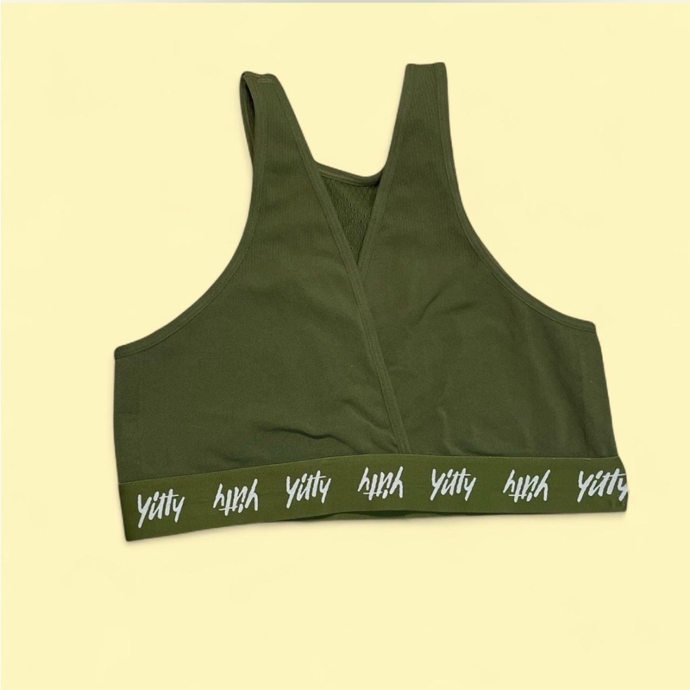 Yitty Olive Green Racerback Sports Bra